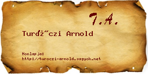 Turóczi Arnold névjegykártya